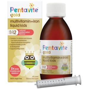 Pentavite Gold Multivitamin + Iron Liquid For Kids