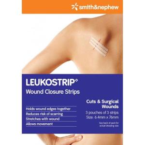 Leukostrip 3 Pouches of 3 Strips (6.4mm x 76mm)