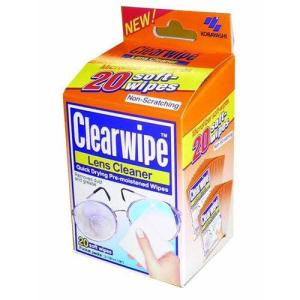 CLEAR WIPES Lens Cleaner 20 Pack Quick Drying Pre-Moistened Wipes