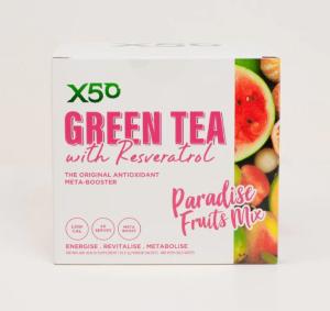 X50 Green Tea + Resveratrol Paradise Mix 60 Sachets